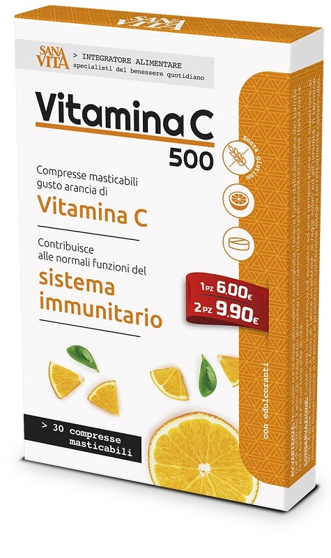 SANAVITA VITAMINA C MASTICABILE 30 COMPRESSE - Farmacia Murachelli Di Putelli dr. Giovanni