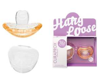 CURAPROX BABY SUCCHIETTO 2 PEZZI TG 0 COLORE ARANCIO + SCATOLA PER IGIENIZZAZIONE - Farmacia Murachelli Di Putelli dr. Giovanni