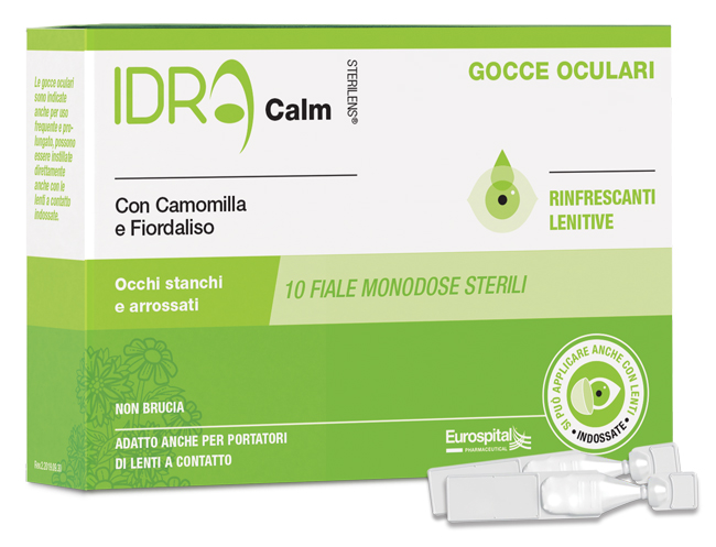 GOCCE OCULARI RINFRESCANTI STERILENS IDRA CALM CAMOMILLA E FIORDALISO 10 FIALE MONODOSE DA 0,33 ML - Farmacia Murachelli Di Putelli dr. Giovanni