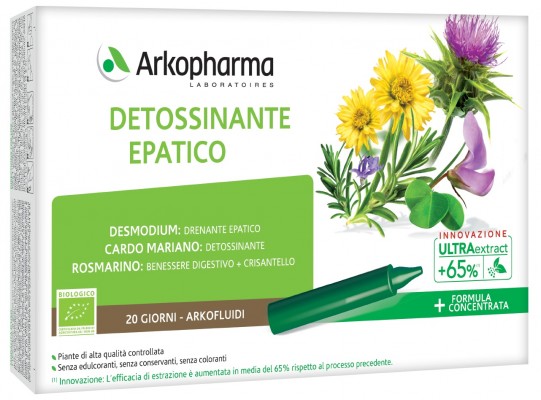 ARKOFLUIDI DETOSSINANTE EPATICO 20 FIALE - Farmacia Murachelli Di Putelli dr. Giovanni