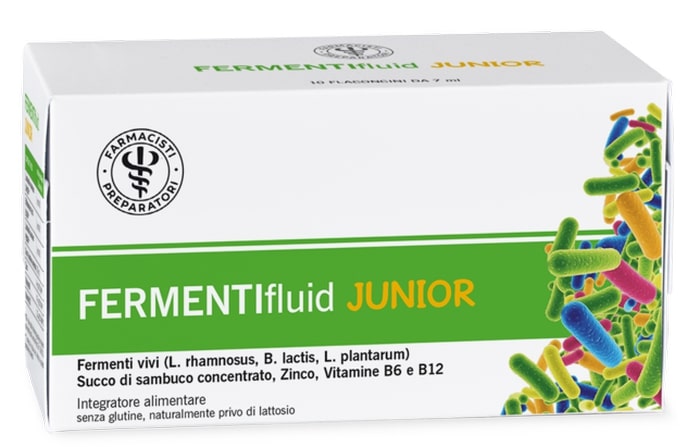 LFP FERMENTIFLUID JUNIOR 10 FLACONCINI X 7 ML - Farmacia Murachelli Di Putelli dr. Giovanni
