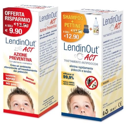 LENDINOUT ACT KIT ANTIPIDOCCHI SHAMPOO 150 ML + PETTINE + SPRAY AZIONE PREVENTIVA 100 ML - Farmacia Murachelli Di Putelli dr. Giovanni