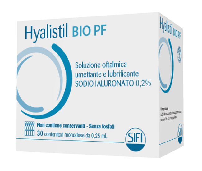 HYALISTIL BIO PF SOLUZIONE OFTALMICA PHOSPHATE FREE MONODOSE A BASE DI ACIDO IALURONICO 0,2% 30 FLACONCINI 0,25 ML - Farmacia Murachelli Di Putelli dr. Giovanni