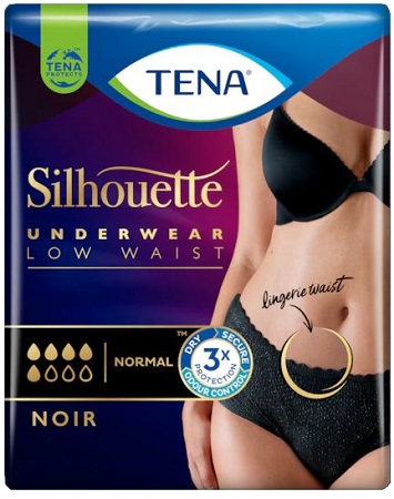 TENA SILHOUETTE NOIR M 10 PEZZI - Farmacia Murachelli Di Putelli dr. Giovanni