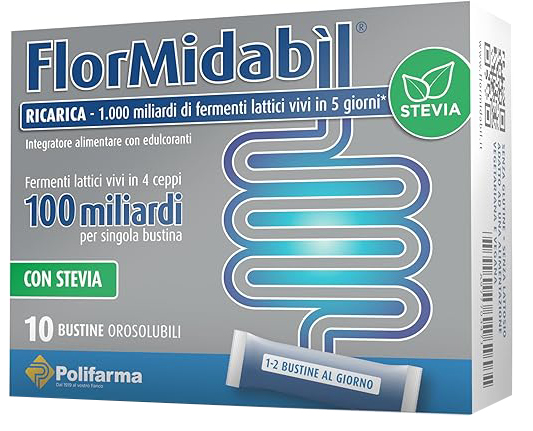 FLORMIDABIL RICARICA 10 BUSTINE CON STEVIA - Farmacia Murachelli Di Putelli dr. Giovanni