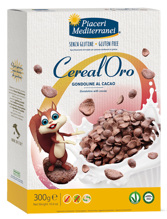 PIACERI MEDITERRANEI CEREALORO GONDOLINE CACAO 300 G - Farmacia Murachelli Di Putelli dr. Giovanni