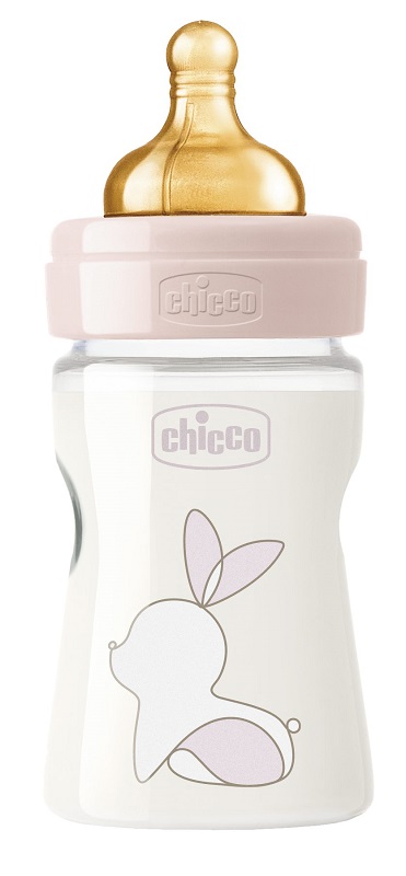 CHICCO BIBERON ORIGINAL 150ML TOUCH 1 FORO GIRL CON TETTARELLA IN CAUCCIU' - Farmacia Murachelli Di Putelli dr. Giovanni