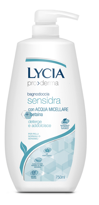 LYCIA PRODERMA BAGNODOCCIA SENSIDRA 750 ML - Farmacia Murachelli Di Putelli dr. Giovanni