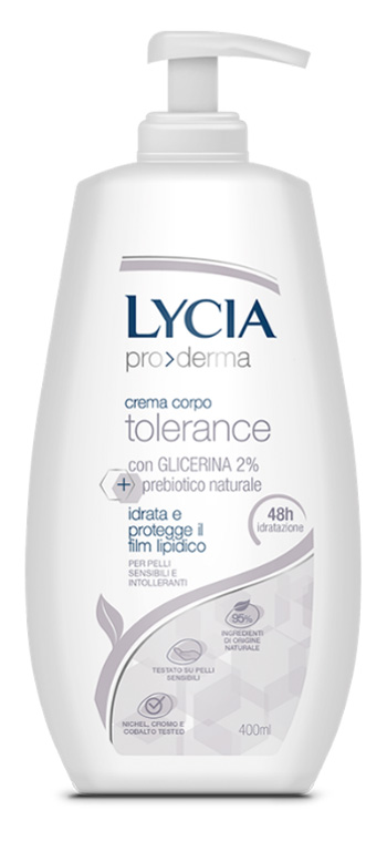 LYCIA PRODERMA CREMA CORPO TOLERANCE 400 ML - Farmacia Murachelli Di Putelli dr. Giovanni