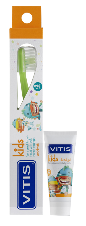 VITIS KIDS SPAZZOLINO + GEL 8 ML - Farmacia Murachelli Di Putelli dr. Giovanni
