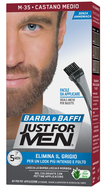 JUST FOR MEN BARBA & BAFFI M35 CASTANO MEDIO 51 G - Farmacia Murachelli Di Putelli dr. Giovanni
