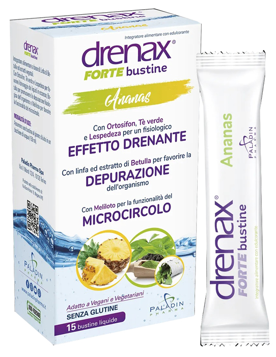 DRENAX FORTE ANANAS 15 BUSTINE - Farmacia Murachelli Di Putelli dr. Giovanni