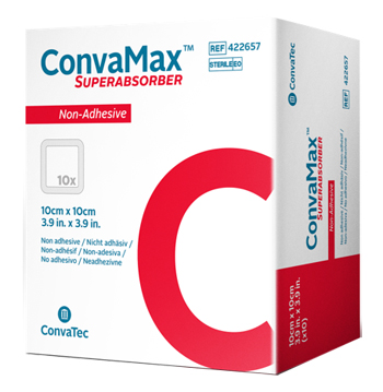 MEDICAZIONE AVANZATA CONVAMAX SUPERABSORBER NON-ADHESIVE 20 X 20 CM 10 PEZZI - Farmacia Murachelli Di Putelli dr. Giovanni