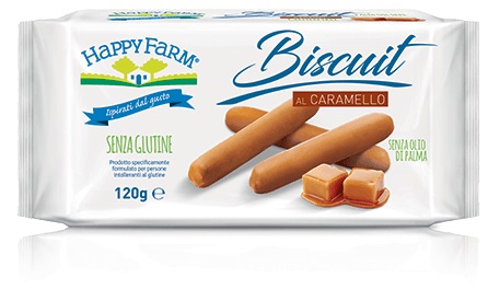 HAPPY FARM BISCUIT CARAMELLO 120 G - Farmacia Murachelli Di Putelli dr. Giovanni