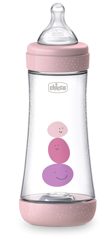 CHICCO BIBERON PERFECT 5 GIRL 300 ML IN SILICONE 3 FORI - Farmacia Murachelli Di Putelli dr. Giovanni