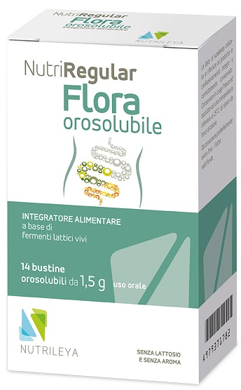 NUTRIREGULAR FLORA 14 BUSTINE OROSOLUBILI - Farmacia Murachelli Di Putelli dr. Giovanni