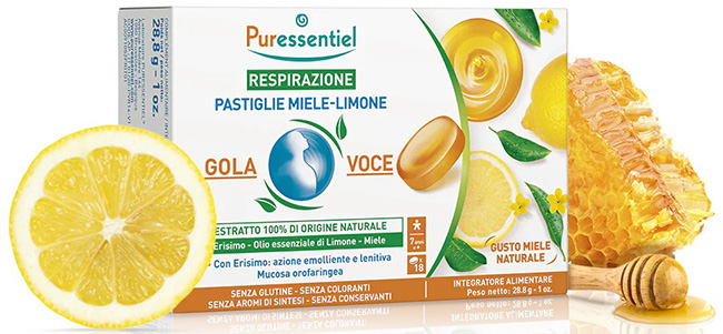 PURESS PASTIGLIE GOLA VOCE MIELE LIMONE 28,8 G - Farmacia Murachelli Di Putelli dr. Giovanni