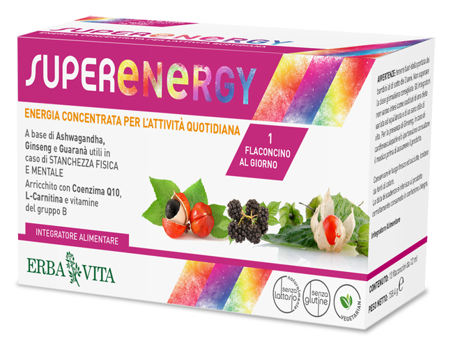 SUPER ENERGY 10 FLACONCINI DA 12 ML - Farmacia Murachelli Di Putelli dr. Giovanni