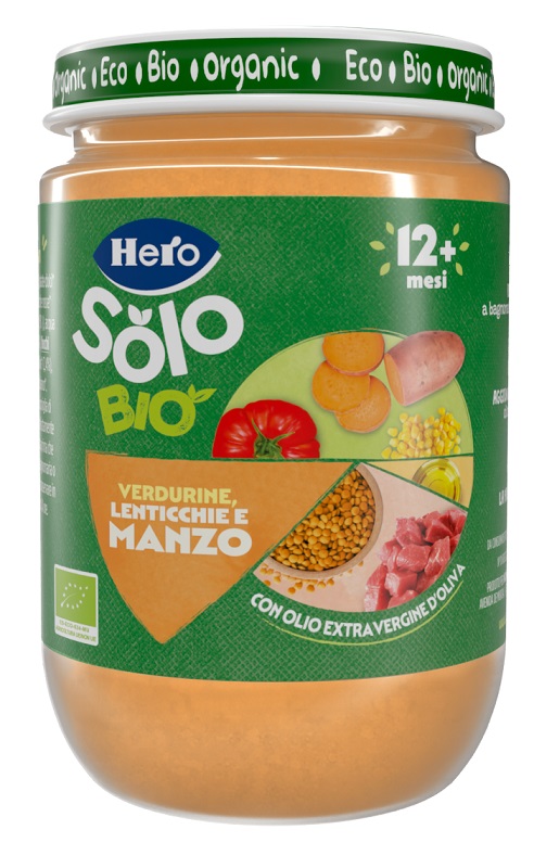 HERO SOLO OMOGENEIZZATO VERDURINE LENTICCHIE MANZO 100% BIO 190 G - Farmacia Murachelli Di Putelli dr. Giovanni