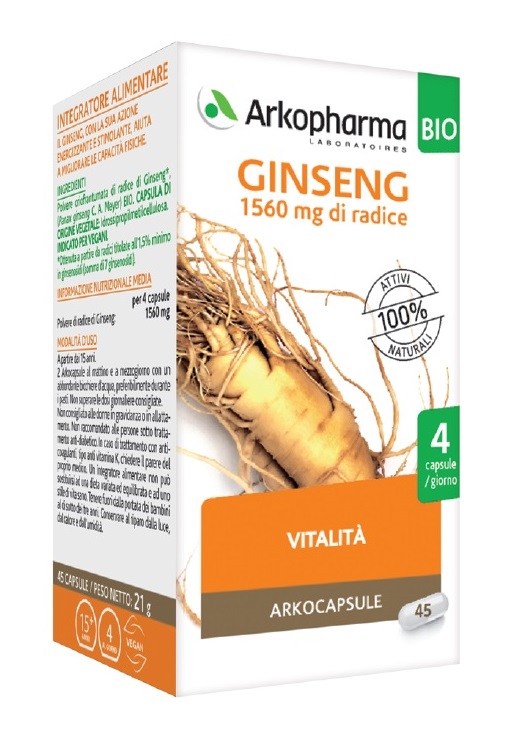 ARKOCPS GINSENG 45 CAPSULE BIO - Farmacia Murachelli Di Putelli dr. Giovanni