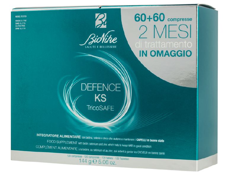 DEFENCE KS TRICOSAFE BIPACK 60 COMPRESSE + 60 COMPRESSE - Farmacia Murachelli Di Putelli dr. Giovanni