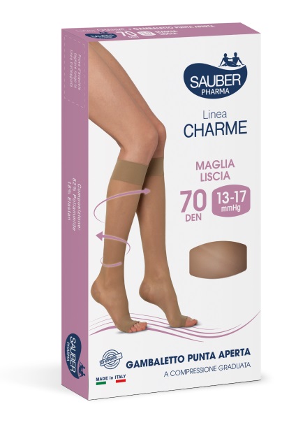 SAUBER GAMBALETTO OPEN TOE 70 DENARI MAGLIA LISCIA NEUTRO BEIGE TAGLIA 4 - Farmacia Murachelli Di Putelli dr. Giovanni