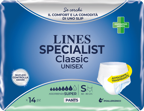 PANNOLONE A MUTANDA LINES SPECIALIST CLASSIC PANTS SUPER S 14 PEZZI - Farmacia Murachelli Di Putelli dr. Giovanni