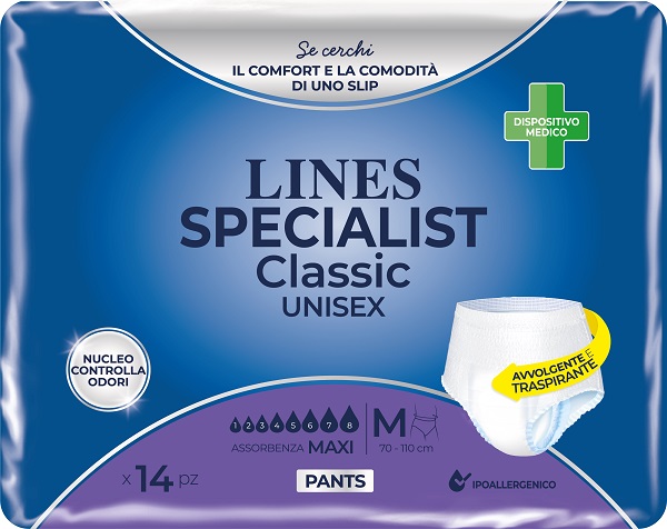 PANNOLONE A MUTANDA LINES SPECIALIST CLASSIC PANTS MAXI M 14 PEZZI - Farmacia Murachelli Di Putelli dr. Giovanni