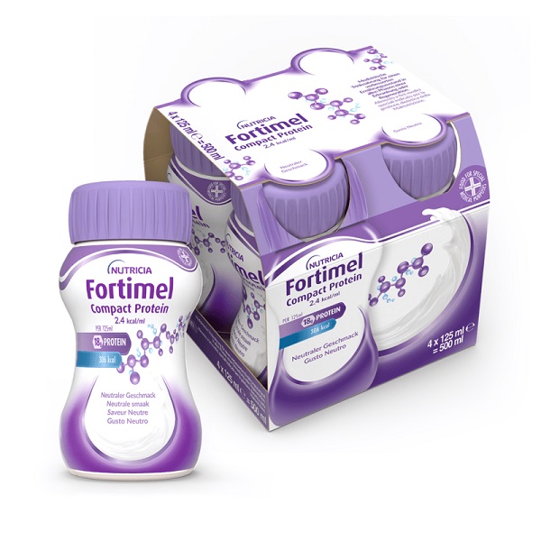 NUTRICIA FORTIMEL COMPACT PROTEIN GUSTO NEUTRO 4 BOTTIGLIE DA 125 ML - Farmacia Murachelli Di Putelli dr. Giovanni