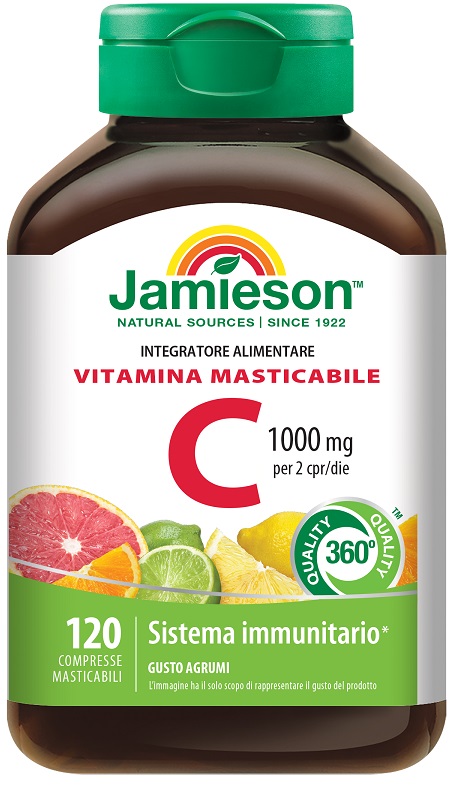 JAMIESON VITAMINA C 1000 MASTICABILE AGRUMI 120 COMPRESSE - Farmacia Murachelli Di Putelli dr. Giovanni