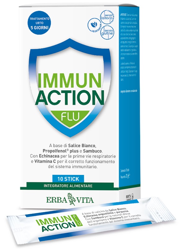 IMMUN ACTION FLU 10 STICKPACK - Farmacia Murachelli Di Putelli dr. Giovanni