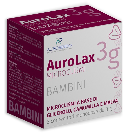 MICROCLISMI PER BAMBINI AUROLAX 6 CONTENITORI 3 G - Farmacia Murachelli Di Putelli dr. Giovanni