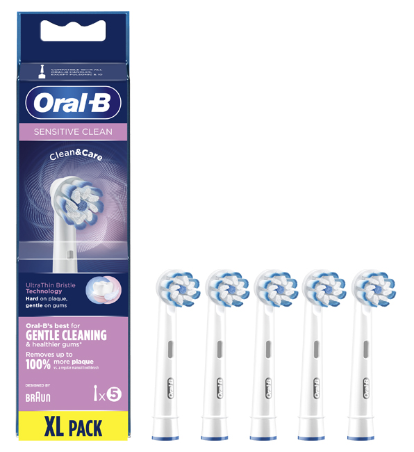 ORALB SENSITIVE CLEAN EB60 TESTINE PER SPAZZOLINO ELETTRICO 5 PEZZI - Farmacia Murachelli Di Putelli dr. Giovanni