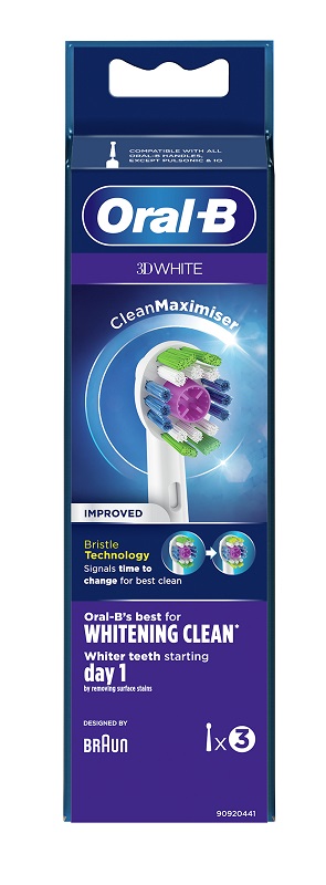 ORALB 3DWHITE EB18 TESTINA PER SPAZZOLINO ELETTRICO 3 PEZZI - Farmacia Murachelli Di Putelli dr. Giovanni