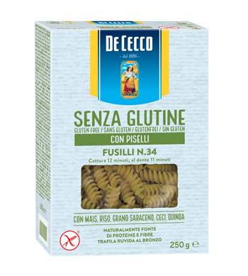 DE CECCO FUSILLI N34 CON PISELLI 250 G - Farmacia Murachelli Di Putelli dr. Giovanni
