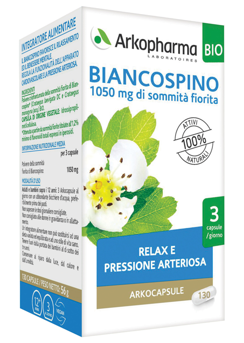 ARKO CAPSULE BIANCOSPINO BIO 130 CAPSULE - Farmacia Murachelli Di Putelli dr. Giovanni