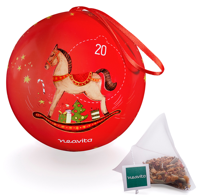 NEAVITA 5 FILTROSCRIGNO CON MELANGE CHRISTMAS TEA IN PALLA DI NATALE ROSSA 5 FILTRI DA 2,5 G - Farmacia Murachelli Di Putelli dr. Giovanni