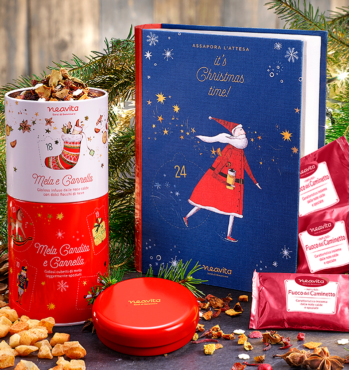 NEAVITA DUO NATALE CON TISANA MELA E CANNELLA E MELA/CANNELLA IN CUBETTI - Farmacia Murachelli Di Putelli dr. Giovanni