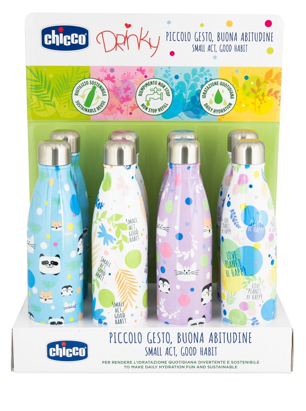 CHICCO BOTTIGLIA INOX DA 500 ML DISPLAY BOX - Farmacia Murachelli Di Putelli dr. Giovanni