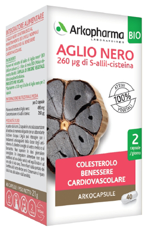 ARKOCAPSULE AGLIO NERO BIO 40 CAPSULE - Farmacia Murachelli Di Putelli dr. Giovanni