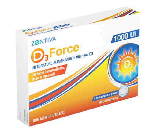 D3 FORCE ZENTIVA 1000UI 60 COMPRESSE - Farmacia Murachelli Di Putelli dr. Giovanni