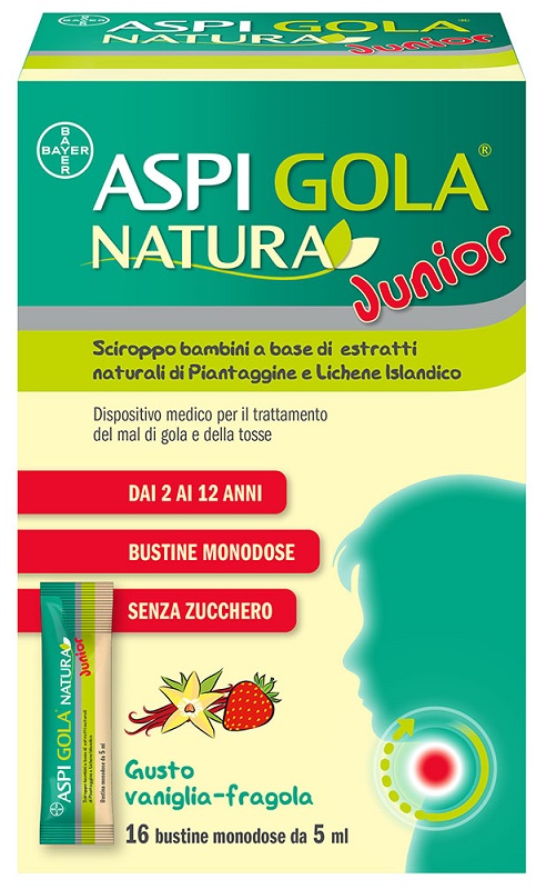 ASPI GOLA NATURA JUNIOR 16 BUSTINE MONODOSE DA 5 ML - Farmacia Murachelli Di Putelli dr. Giovanni