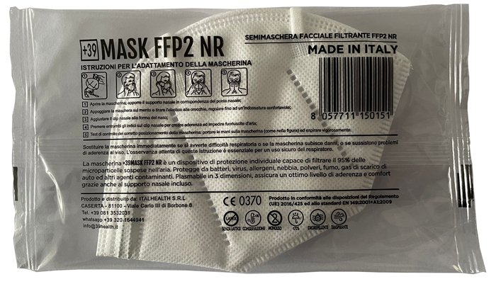 MASCHERINA +39MASK FFP2 BIANCO 15 PEZZI - Farmacia Murachelli Di Putelli dr. Giovanni