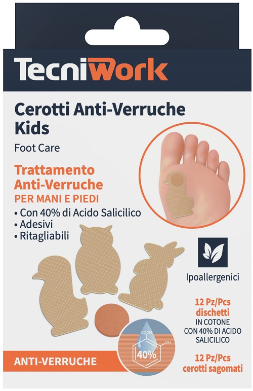 CEROTTO ANTI VERRUCHE BIMBI 12 PEZZI + 12 FIXING ANIMIALI TERRA COLORE BEIGE - Farmacia Murachelli Di Putelli dr. Giovanni