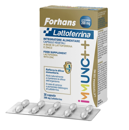 FORHANS LATTOFERRINA IMMUNO++ 200 MG LATTOFERRINA 30 CAPSULE - Farmacia Murachelli Di Putelli dr. Giovanni