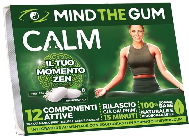 MIND THE GUM CALM 18 GOMME SENZA ZUCCHERO - Farmacia Murachelli Di Putelli dr. Giovanni
