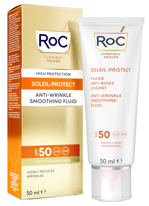 ROC FLUIDO SOLARE VISO SPF 50+ ANTI-RUGHE LEVIGANTE  50 ML - Farmacia Murachelli Di Putelli dr. Giovanni