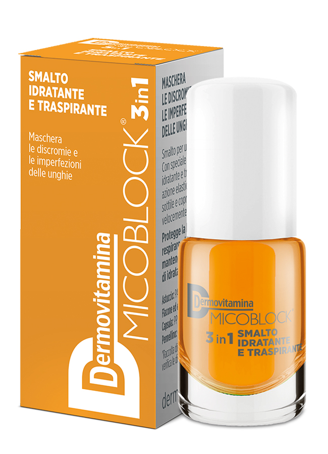 DERMOVITAMINA MICOBLOCK 3 IN 1 SMALTO IDRATANTE E TRASPIRANTE GIALLO 5 ML - Farmacia Murachelli Di Putelli dr. Giovanni