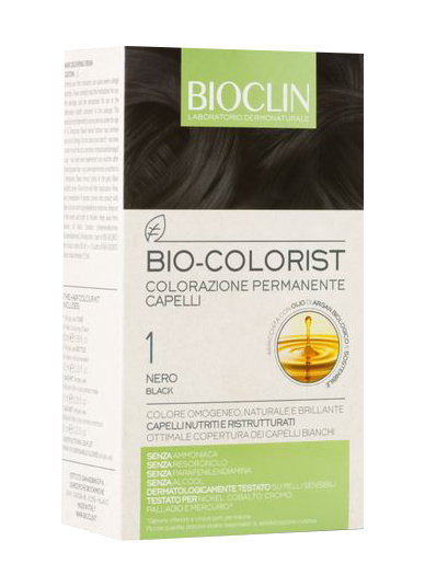 BIOCLIN BIO COLOR FAST&PERFECTION 1,0 NERO CREMA COLORANTE 60 ML + RIVELATORE IN CREMA 60 ML + BIO COLOR SHAMPOO 10 ML + BIO COLOR MASCHERA 10 ML - Farmacia Murachelli Di Putelli dr. Giovanni