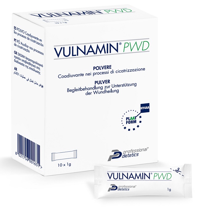 VULNAMIN PWD MEDICAZIONE INTERATTIVA IN POLVERE DI SODIO JALURONATO E AMINOACIDI 10 STICK PACK - Farmacia Murachelli Di Putelli dr. Giovanni
